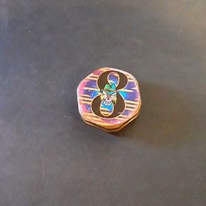 c 1990s HOLOGRAM 8 DOUBLE BRASS SLAMMER EIGHT BALL POG GAME